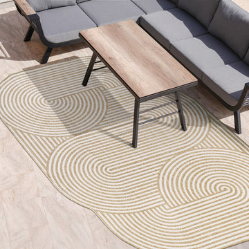 Margot Modern Geometric Arch Stripe Area Rug